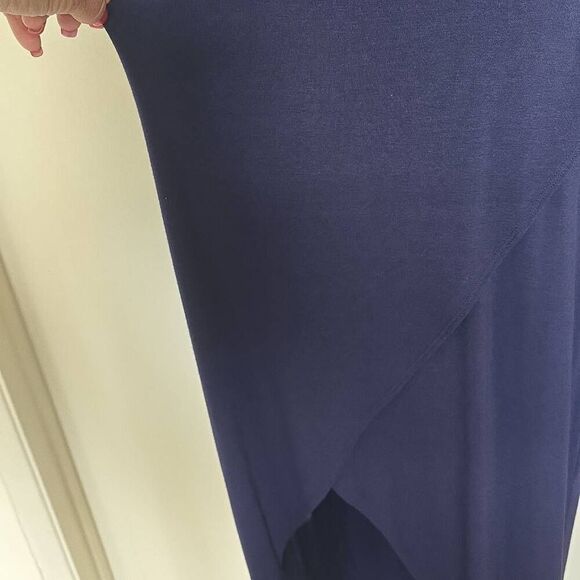 Tommy Bahama Tambour Navy Tank Dress w/ Tulip Hem, Maxi,  EUC, S - Picture 4 of 8